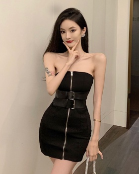 Autumn and winter bottoming belt sexy pinched waist dress