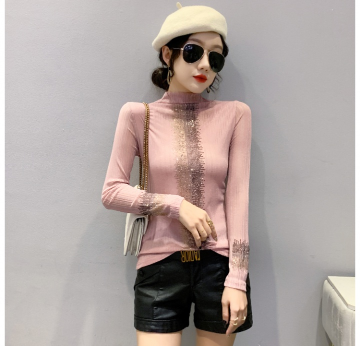 Gauze bottoming shirt thermal tops for women