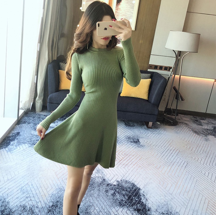 Thick knitted fashion sweater dress bottoming all-match dress