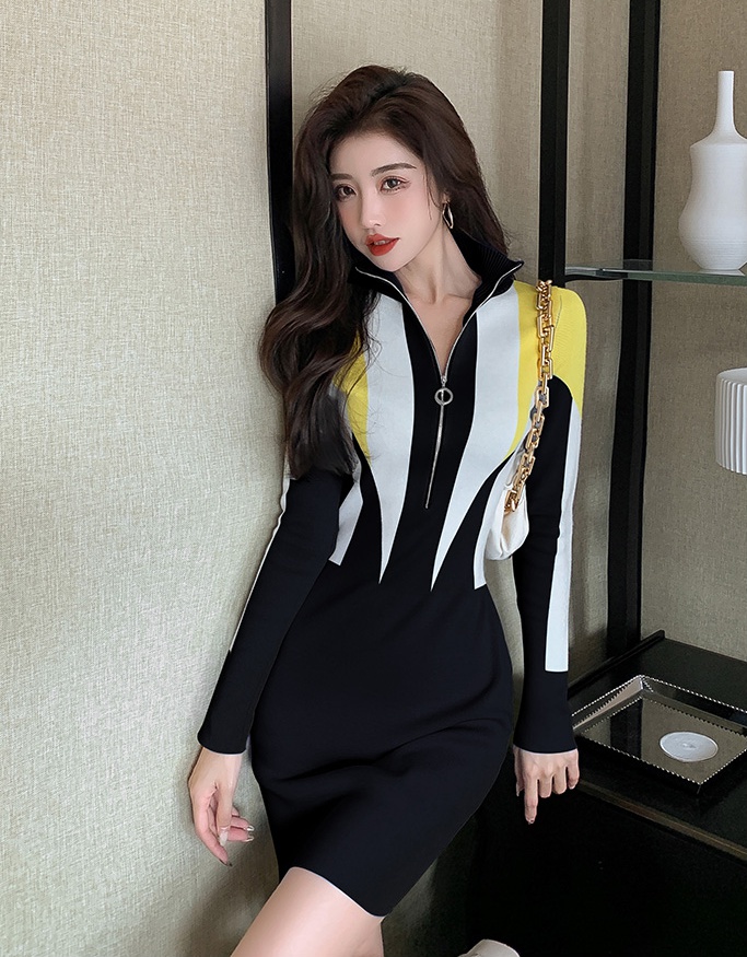 Bottoming slim sweater Casual package hip dress