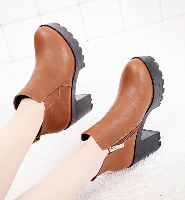 British style short boots trifle platform for women