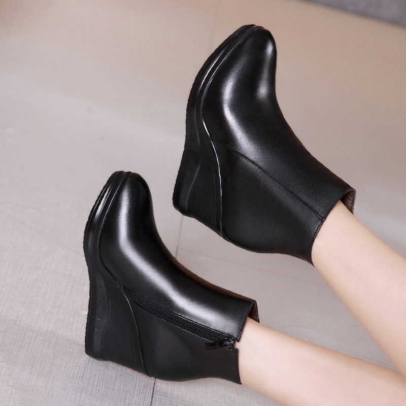 Large yard short boots high-heeled ankle boots for women
