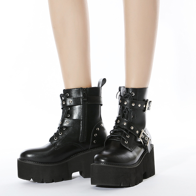 Thick crust thick high-heeled boots for women