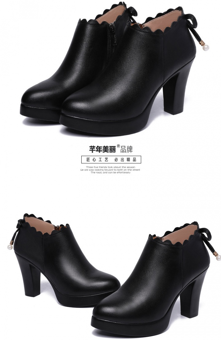 Thick high-heeled shoes autumn and winter ankle boots