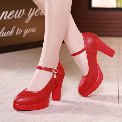 Thick large yard shoes catwalk high-heeled shoes for women