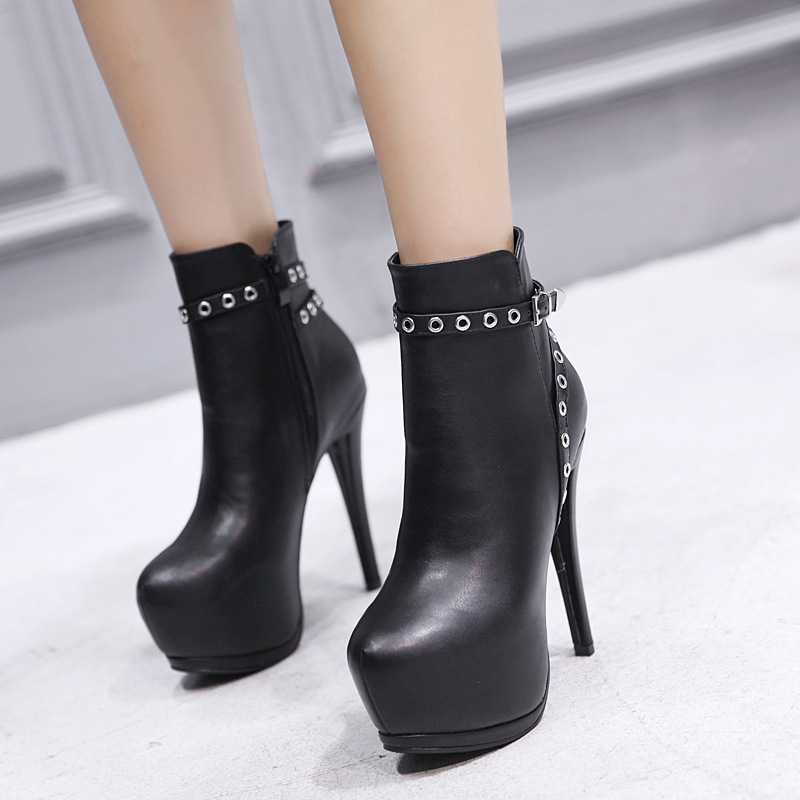 Nightclub women's boots rivet short boots for women