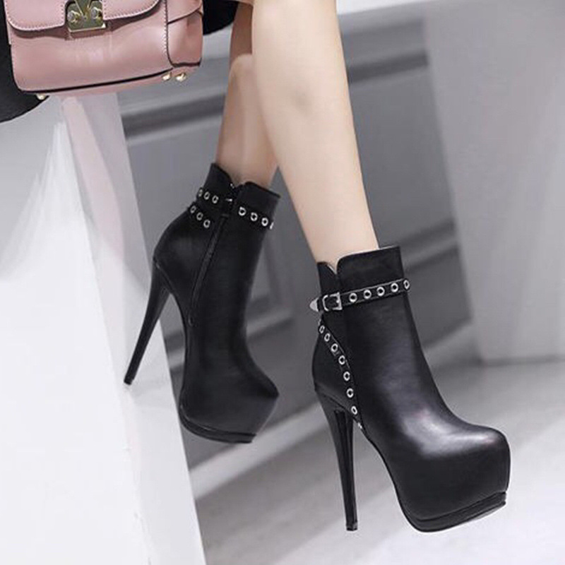 Nightclub women's boots rivet short boots for women