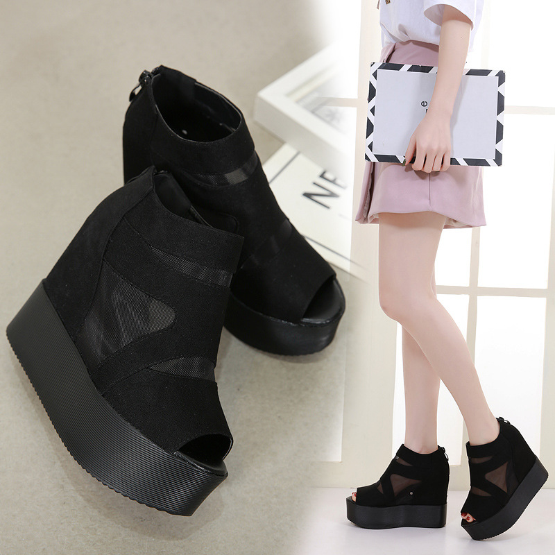 Spring and autumn platform high-heeled shoes for women