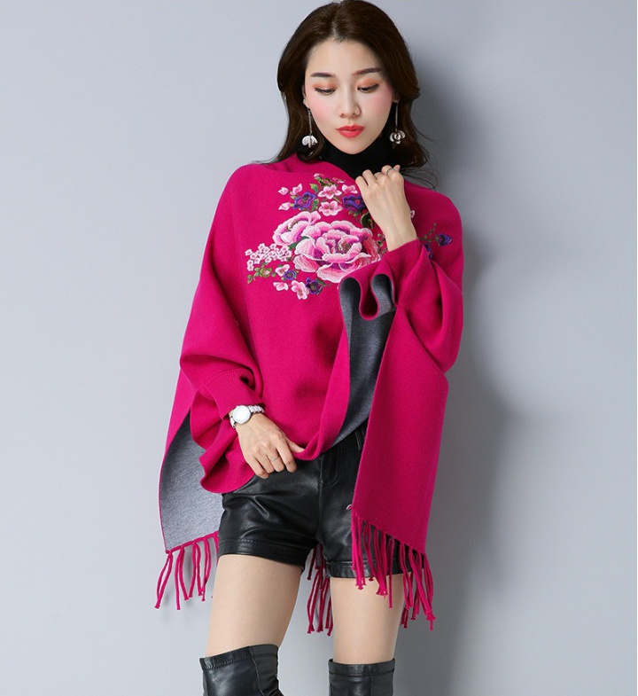 Autumn and winter cardigan Korean style cloak for women