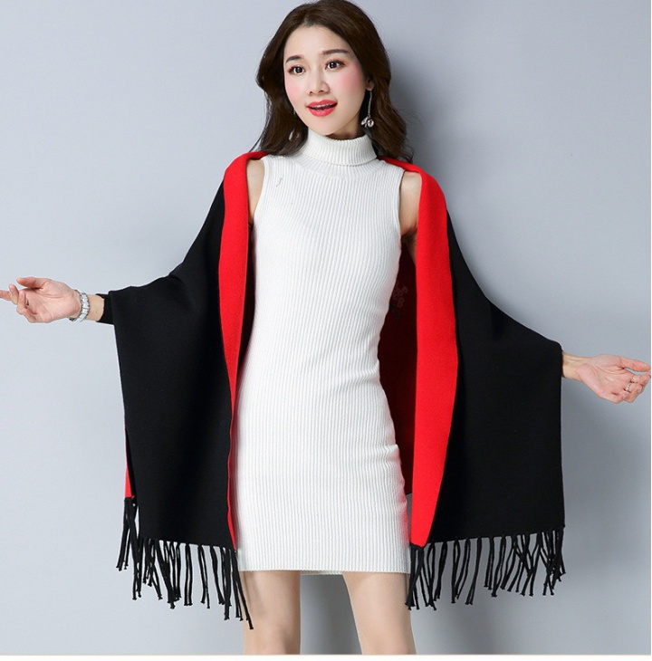 Autumn and winter cardigan Korean style cloak for women