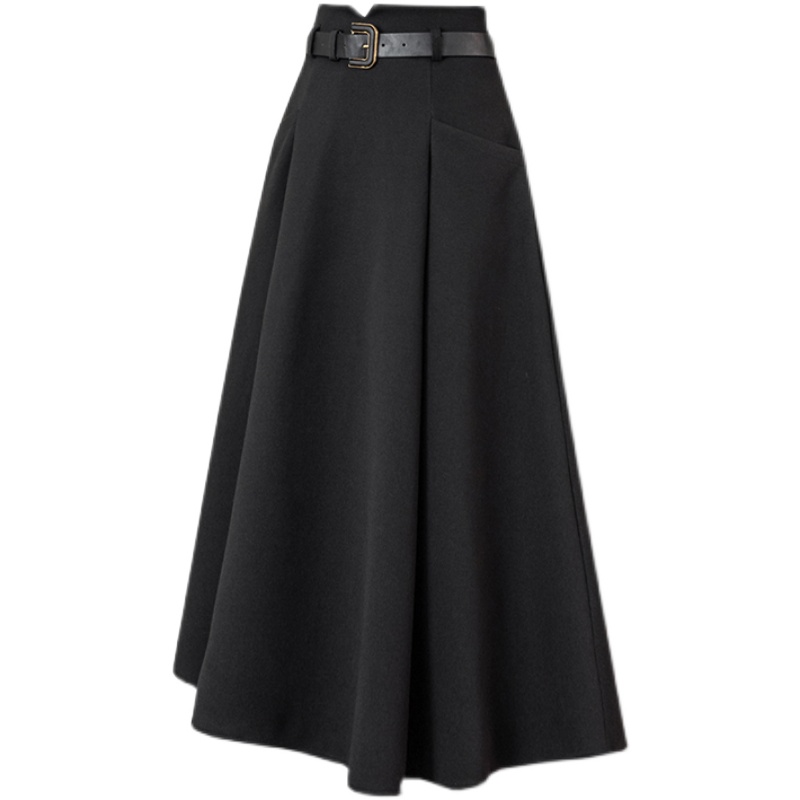 Big skirt all-match long skirt long woolen skirt