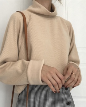 High collar winter thick all-match slim long sleeve sweater