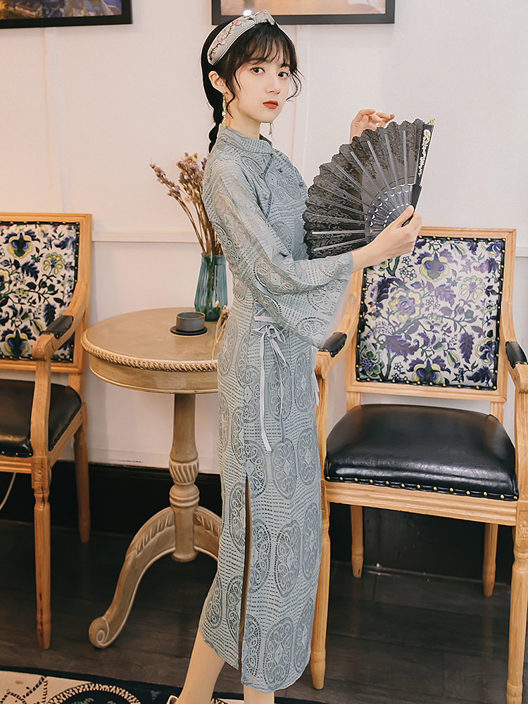 Bandage cheongsam maiden dress
