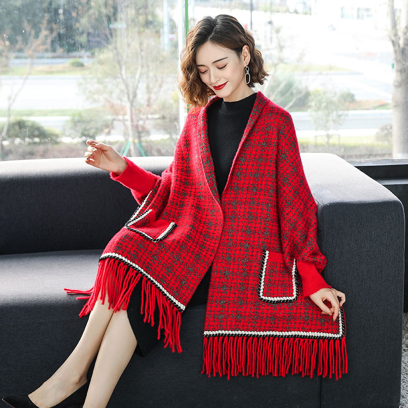 Autumn and winter scarves red cheongsam for women