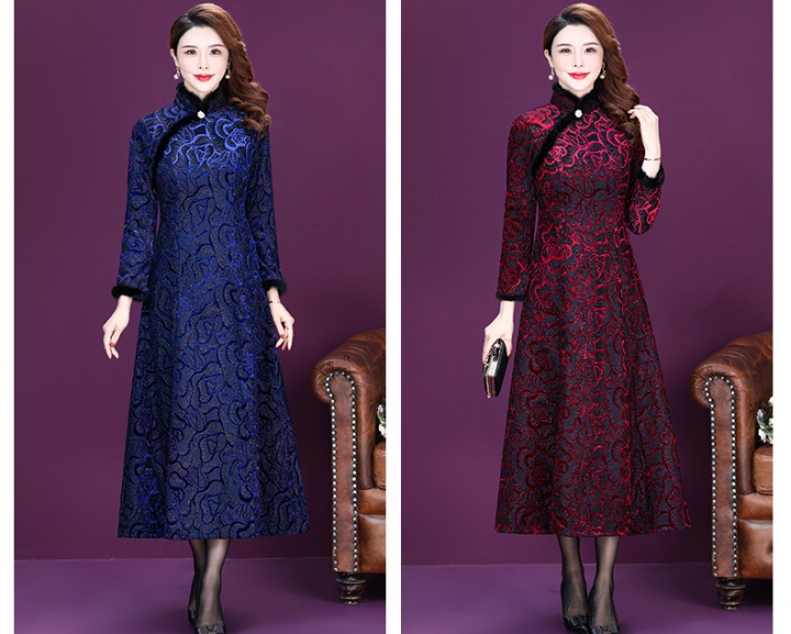 Autumn and winter cheongsam temperament dress for women