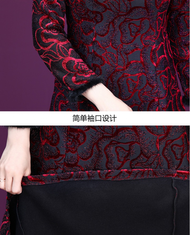 Autumn and winter cheongsam temperament dress for women