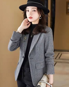 Autumn and winter business suit houndstooth coat for women