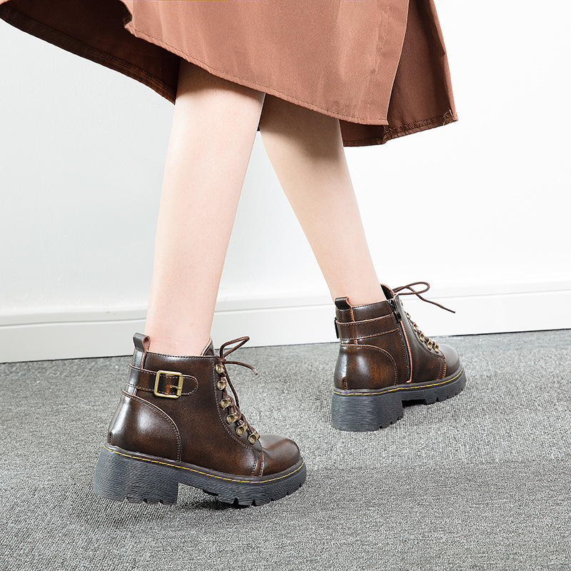 Japanese style short boots all-match martin boots