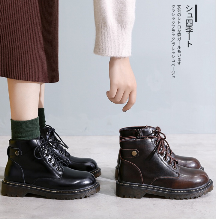 Genuine leather leather shoes breathable martin boots for women