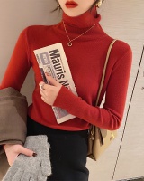 Autumn and winter black tops white sweater for women