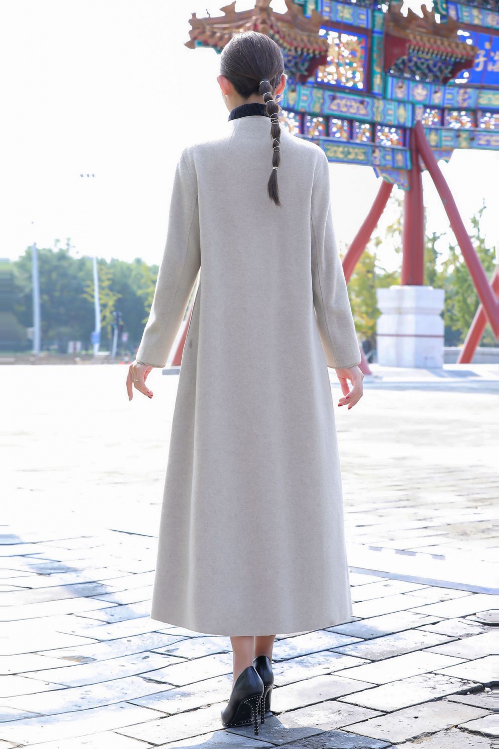 National style woolen coat coat for women