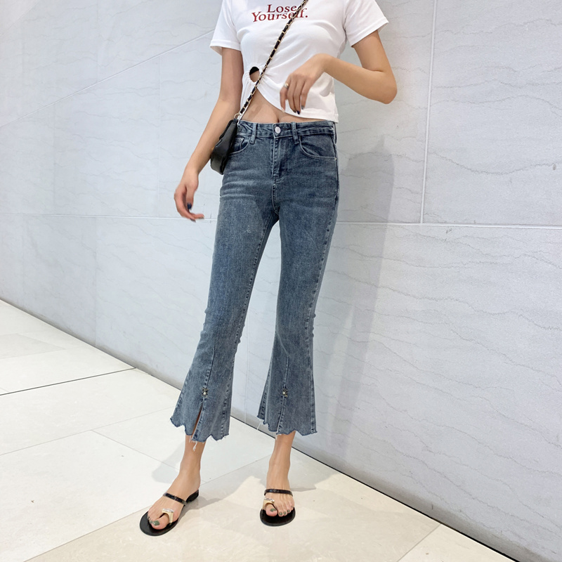 Wear white tight nine pants large yard autumn jeans for women