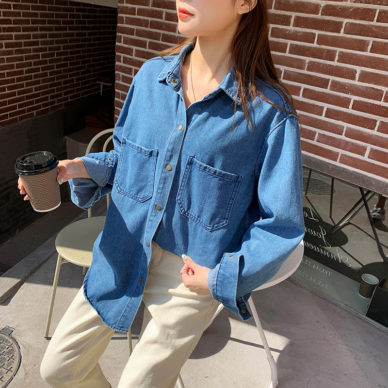 Korean style fat coat all-match tops for women