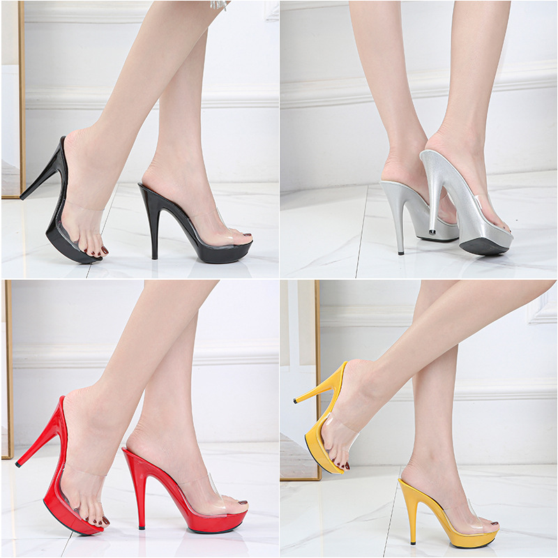 Sexy slippers summer high-heeled shoes for women