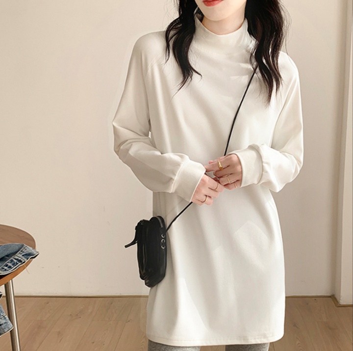 White loose bottoming shirt all-match tops for women