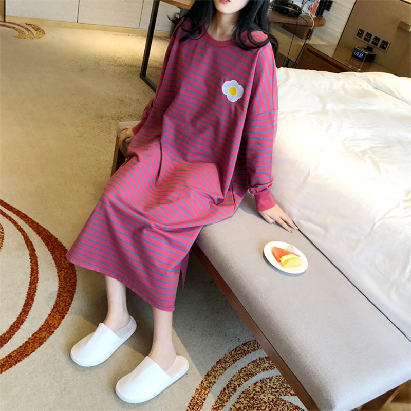 Loose night dress Korean style pajamas for women