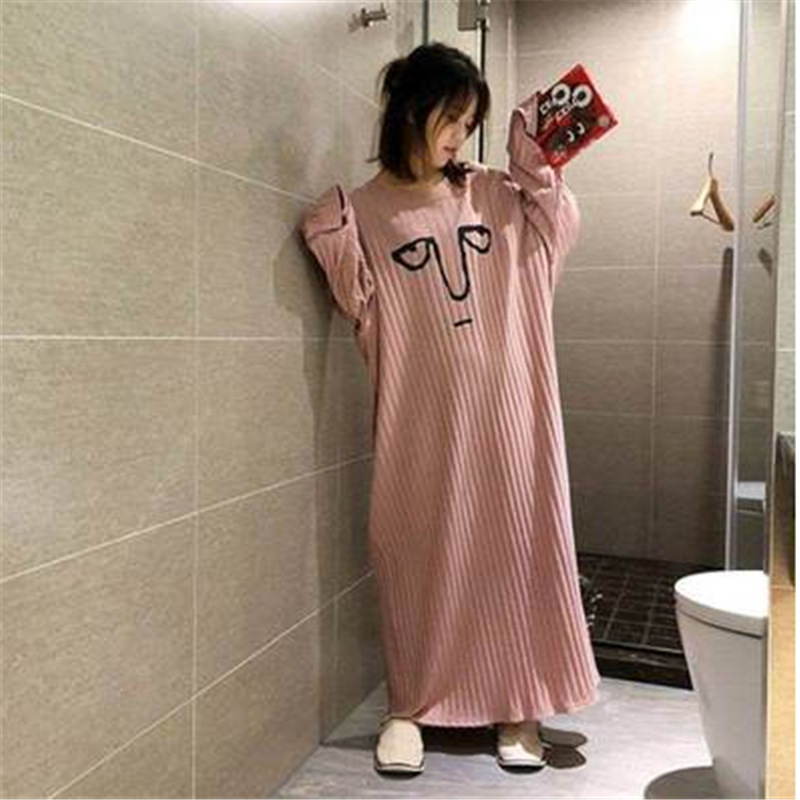 Loose night dress Korean style pajamas for women