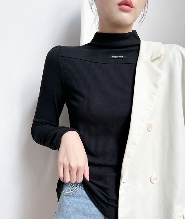 Autumn and winter tops thick bottoming shirt for women