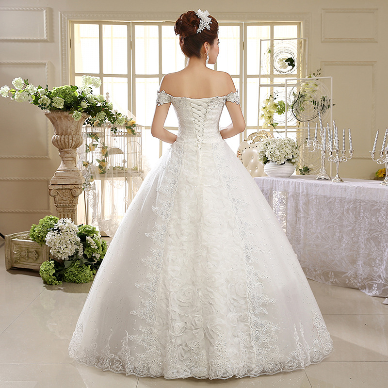 Retro bride formal dress lace wedding dress
