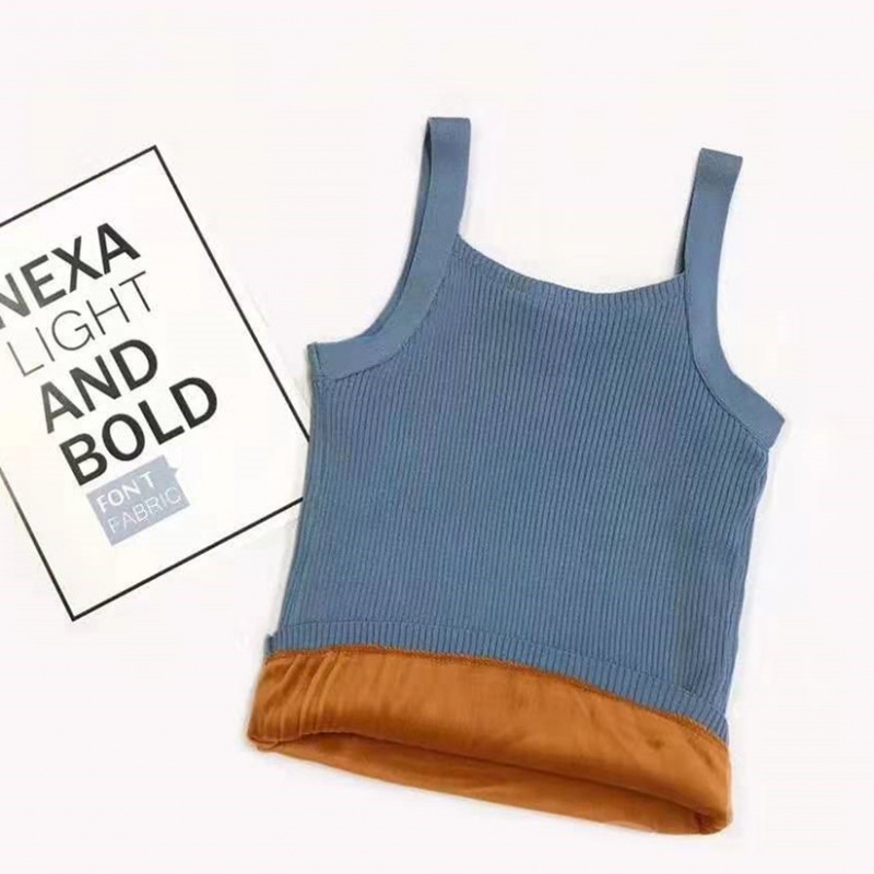 All-match inside the ride tops thermal knitted vest for women