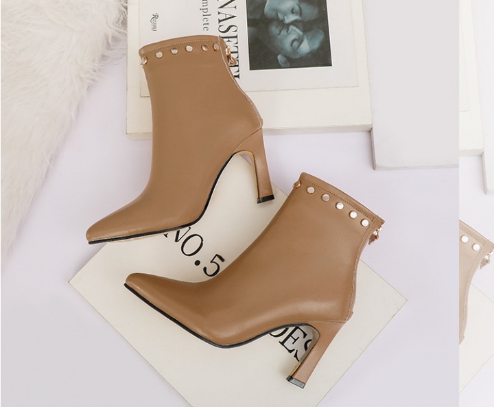 Nightclub fine-root martin boots pointed short boots