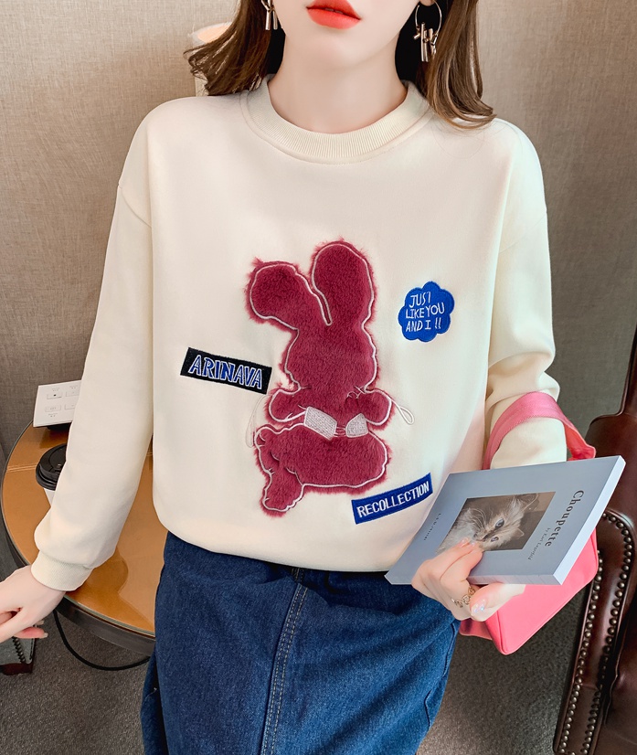 Cartoon pattern shirts Korean style hoodie for women