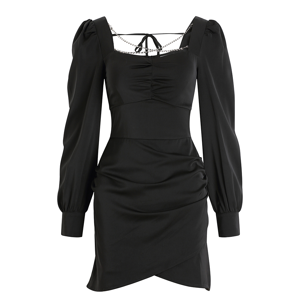 Temperament halter sexy chain dress for women