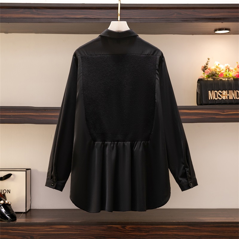 Fashion spring tops fat sister slim shirt for women