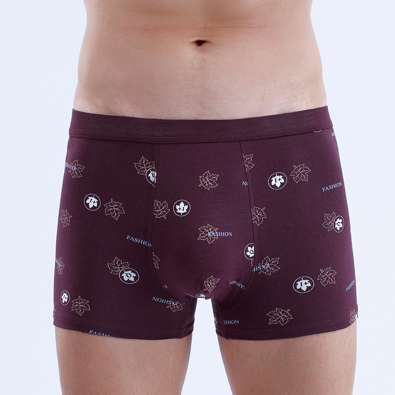 Pure cotton briefs printing boxers