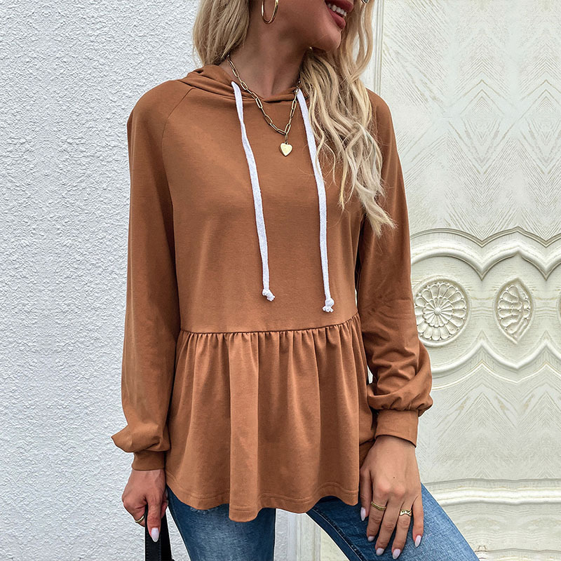 Pure spring and autumn fashion hoodie for women