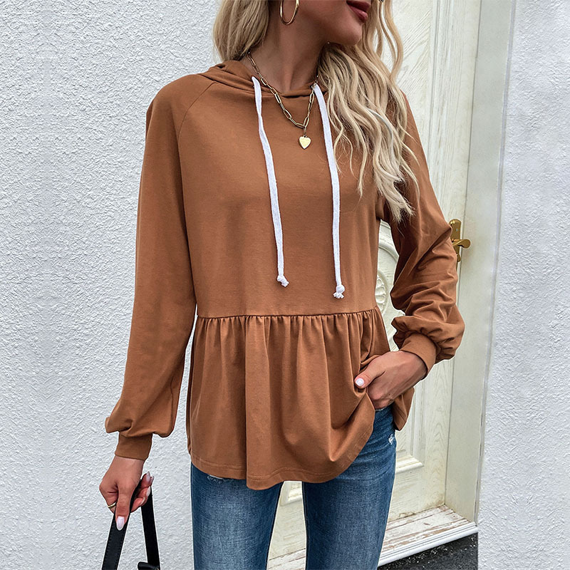 Pure spring and autumn fashion hoodie for women