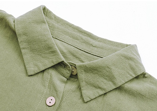 Frenum cotton linen shirt pure dress for women