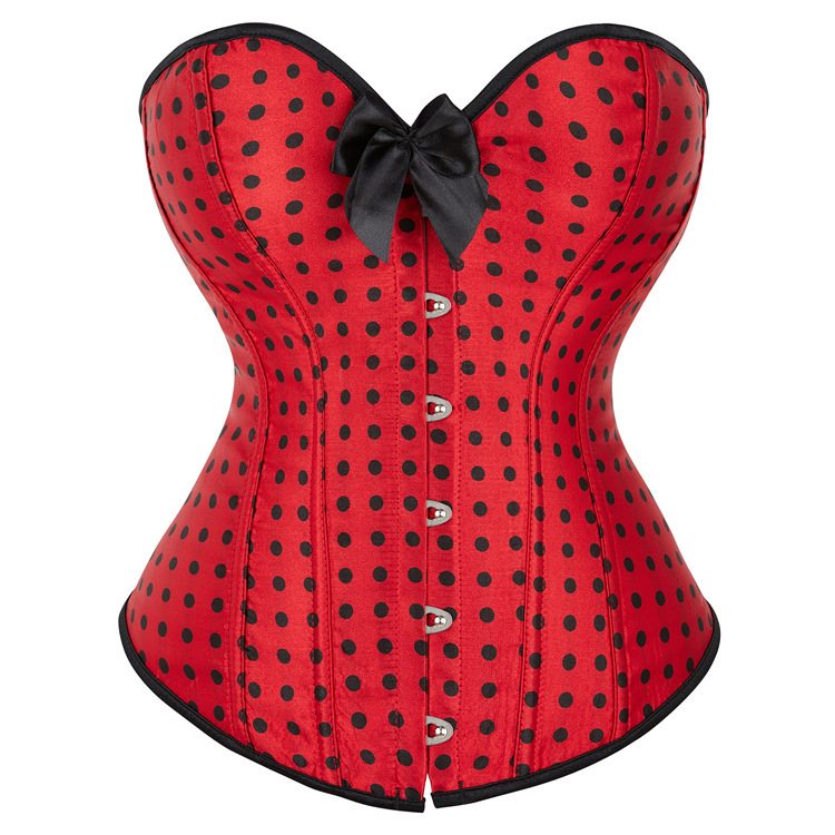 Court style girdle corset polka dot shapewear