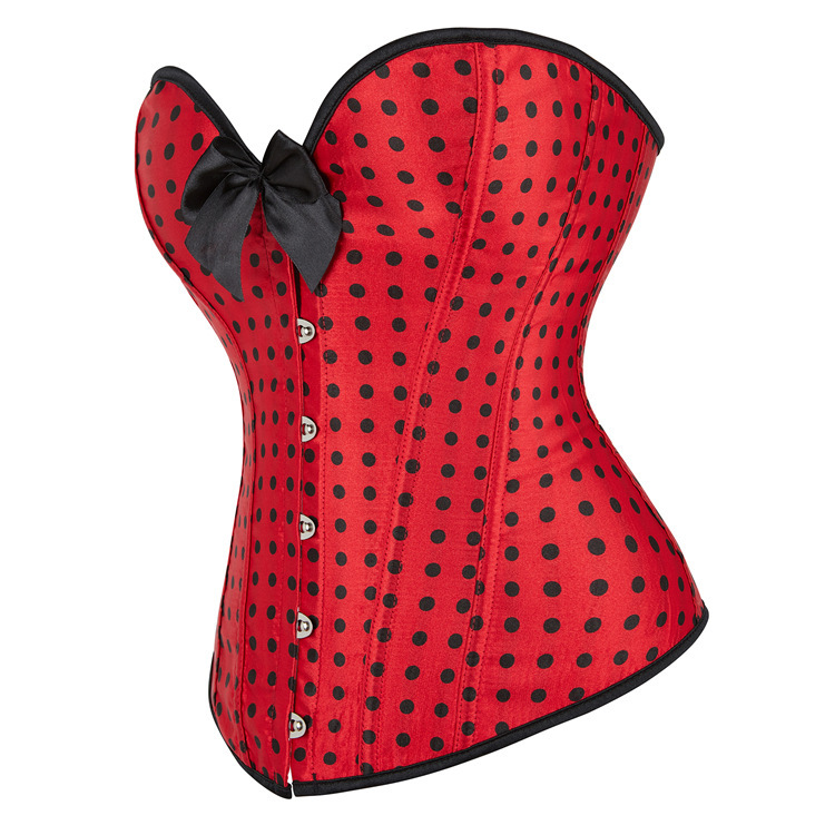 Court style girdle corset polka dot shapewear