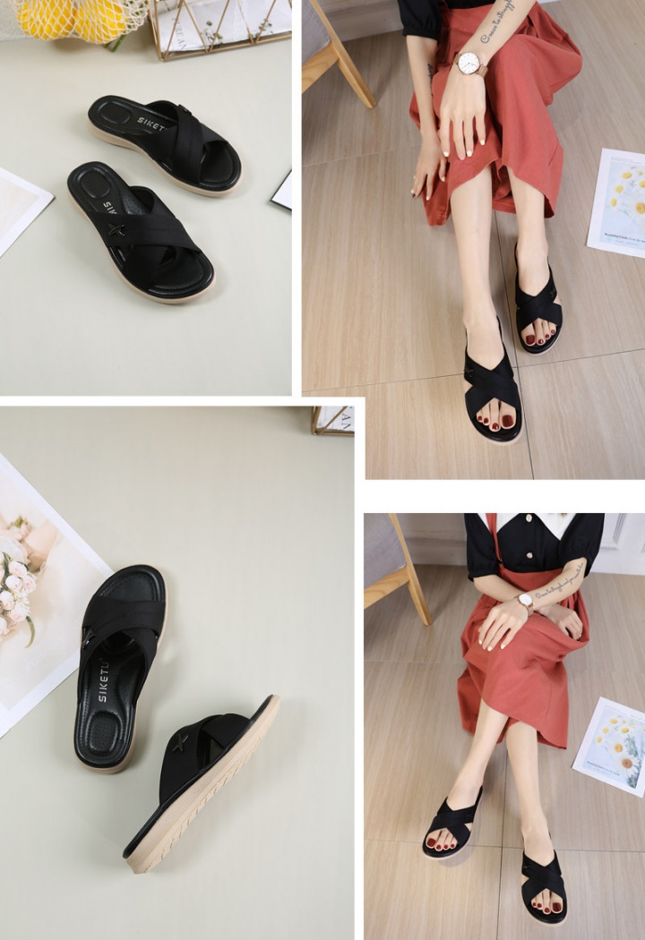 Antiskid thick crust shoes summer lazy shoes for women