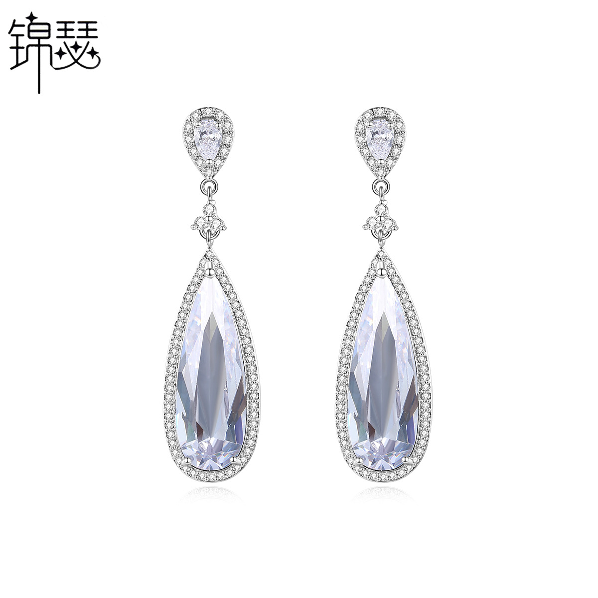 Drops of water earrings white stud earrings for women