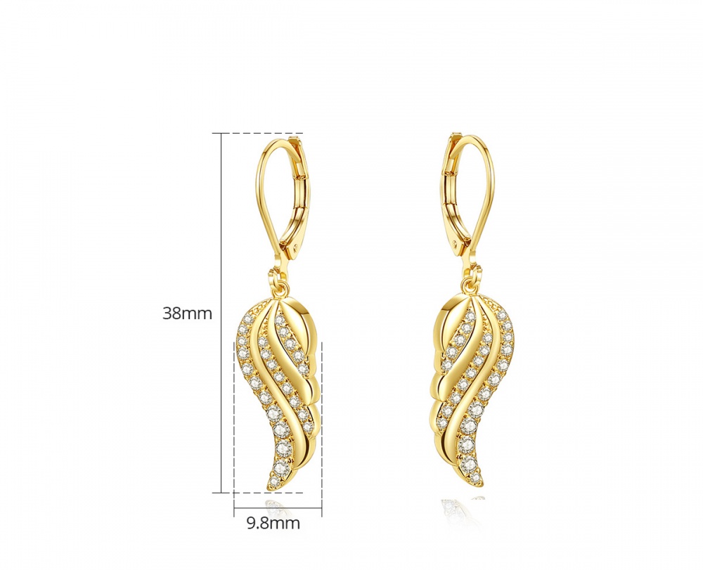 European style feather stud earrings creative earrings for women