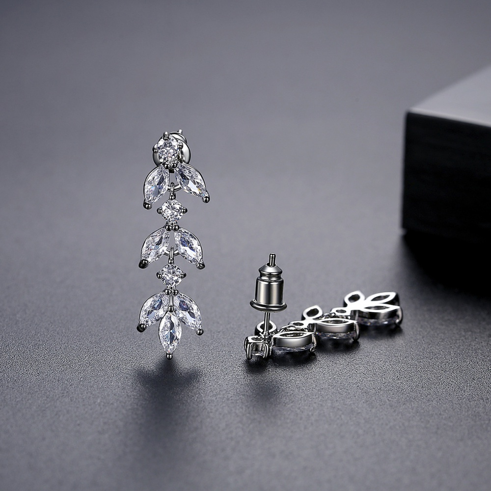 Long zircon stud earrings fashion tassels earrings for women