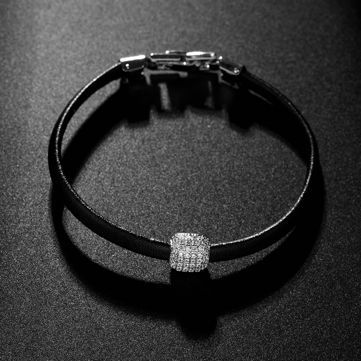 Black summer wristband simple bracelets for women
