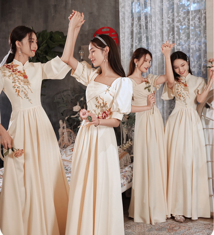 Wedding bridesmaid dress long dress for women